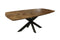 Dining table Fishbone - 220x110x76 - Natural/black - Oak/metal