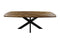 Dining table Fishbone - 220x110x76 - Natural/black - Oak/metal