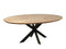 Zurich dining table - 180x100x76 - Natural/black - Swiss edge - Acacia wood/metal