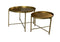Coffee tables set of 2 - ø65x45/ø45x38cm - Gold - Metal