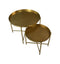 Coffee tables set of 2 - ø65x45/ø45x38cm - Gold - Metal