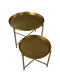 Coffee tables set of 2 - ø65x45/ø45x38cm - Gold - Metal