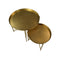 Coffee tables set of 2 - ø65x45/ø45x38cm - Gold - Metal
