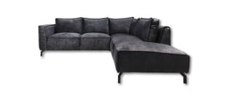 Corner sofa Right Morgan - 261x248x88 - Adore 68 Dark Gray - Velours
