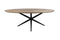 Oval dining table Zurich - 200x100x77 - Natural - Acacia wood/metal