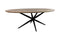 Oval dining table Zurich - 200x100x77 - Natural - Acacia wood/metal