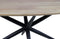 Oval dining table Zurich - 200x100x77 - Natural - Acacia wood/metal