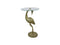 Side table - 29x26x66 - Gold/transparent - Metal/glass