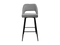 Bar stool Jenna S/2 - 54x49x106 - Light gray/black - Cotton/linen/metal