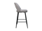 Bar stool Jenna S/2 - 54x49x106 - Light gray/black - Cotton/linen/metal