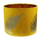 Round lampshade with print - 42x42x32 - Mustard yellow/gold - Velvet