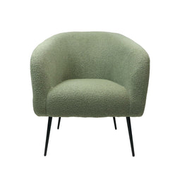 Armchair - 77x68x83 - Green/black - Teddy/bouclé/metal