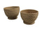 Decorative baskets - 24x18/ø20x15 - Natural - Rattan - set of 2