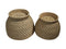 Decorative baskets - 24x18/ø20x15 - Natural - Rattan - set of 2