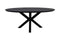 Oval dining table Zurich - 240x110x76 - Black - Acacia wood/metal
