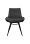 Dining room chair Denver set of 2 - 55x63x85 - Gray/black - Polyester/metal