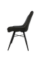 Dining room chair Denver set of 2 - 55x63x85 - Gray/black - Polyester/metal