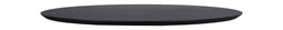 Oval table top - 120x70x3.8 - Black - Acacia wood