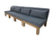 Garden lounge set Aruba 4-piece (incl. cushions) - Natural/Dark Gray - Teak