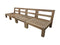 Garden lounge set Aruba 4-piece (incl. cushions) - Natural/Dark Gray - Teak