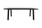 Rectangular dining table - 200x100x77 - Walnut brown - Acacia wood/Metal