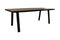 Rectangular dining table - 200x100x77 - Walnut brown - Acacia wood/Metal