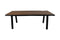 Rectangular dining table - 200x100x77 - Walnut brown - Acacia wood/Metal