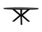 Oval dining table - 180x100x76 - Black - Mango wood/metal