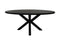 Oval dining table - 180x100x76 - Black - Mango wood/metal