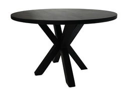 Round dining table - ø120x76 - black - Mango wood/metal