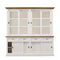 Sideboard Provence - 220x50x220 - White/natural - Pine/glass