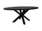 Oval dining table - 220x110x76 - Black - Mango wood/metal