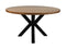 Round dining table - ø130x76 - Natural/black - Acacia/metal