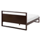 Beliani GIULIA - Double bed - Dark - 140 x 200 cm - Pine wood