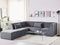 Beliani LEMVIG - Corner sofa with 4-seater ottoman - Gray - Right side - 250 cm - Corduroy