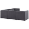 Beliani LEMVIG - Corner sofa with ottoman - Gray - Left sided - 250 cm - Corduroy