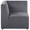 Beliani LEMVIG - Corner sofa with ottoman - Gray - Left sided - 250 cm - Corduroy