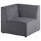 Beliani LEMVIG - Corner sofa with ottoman - Gray - Left sided - 250 cm - Corduroy
