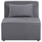 Beliani LEMVIG - Corner sofa with ottoman - Gray - Left sided - 250 cm - Corduroy