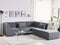Beliani LEMVIG - Corner sofa with ottoman - Gray - Left side - 250 cm - Corduroy
