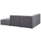 Beliani LEMVIG - Corner sofa with ottoman - Gray - Left side - 250 cm - Corduroy