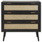 Beliani OPOCO - Chest of drawers - Black - Rattan