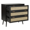 Beliani OPOCO - Chest of drawers - Black - Rattan
