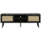 Beliani OPOCO - TV cabinet - Black - Rattan