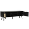 Beliani OPOCO - TV cabinet - Black - Rattan