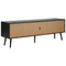 Beliani OPOCO - TV cabinet - Black - Rattan