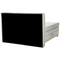 Beliani DYNASTY - Box spring bed - Light gray - 160 x 200 cm - Polyester