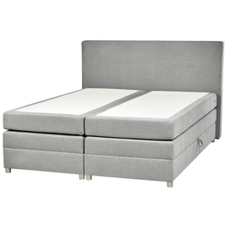 Beliani MINISTER - Box spring bed - Light gray - 180 x 200 cm - Polyester