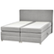 Beliani MINISTER - Box spring bed - Light gray - 180 x 200 cm - Polyester
