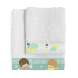 Happy Friday Air balloon Towel set Pack of 2